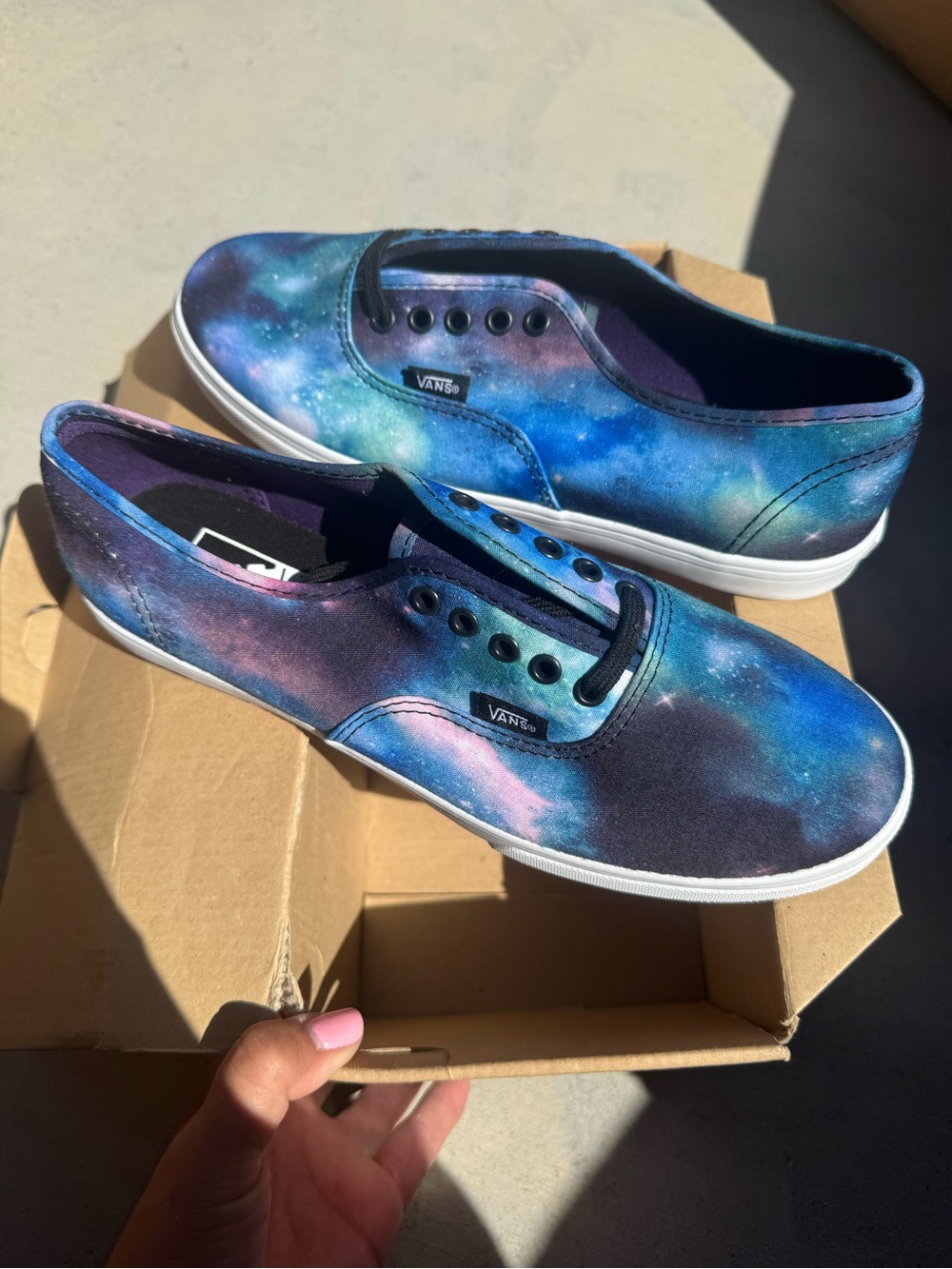 Vans Galaxy Canvas Authentic lo pro - Blue Purple Teal cosmic
